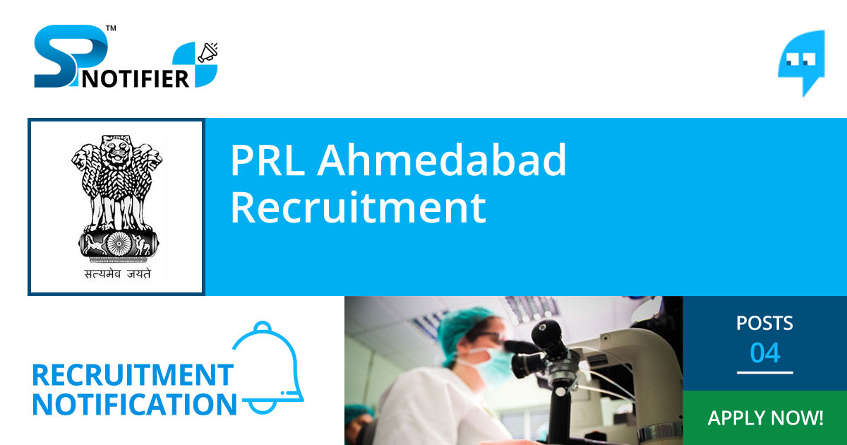 PRL Ahmedabad Recruitment