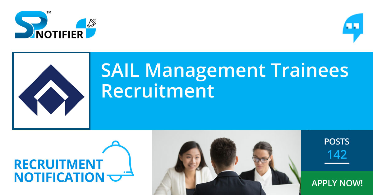 SAIL Management Trainees Recruitment